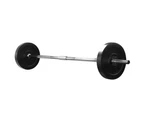 Everfit 18kg Barbell Set Weight Plates Bar Lifting Bench 168cm