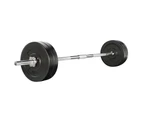 Everfit 28kg Barbell Set Weight Plates Bar Lifting Bench 168cm