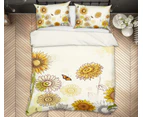 3D Sunflower 13004 Quilt Cover Set Bedding Set Pillowcases Duvet Cover KING SINGLE DOUBLE QUEEN KING