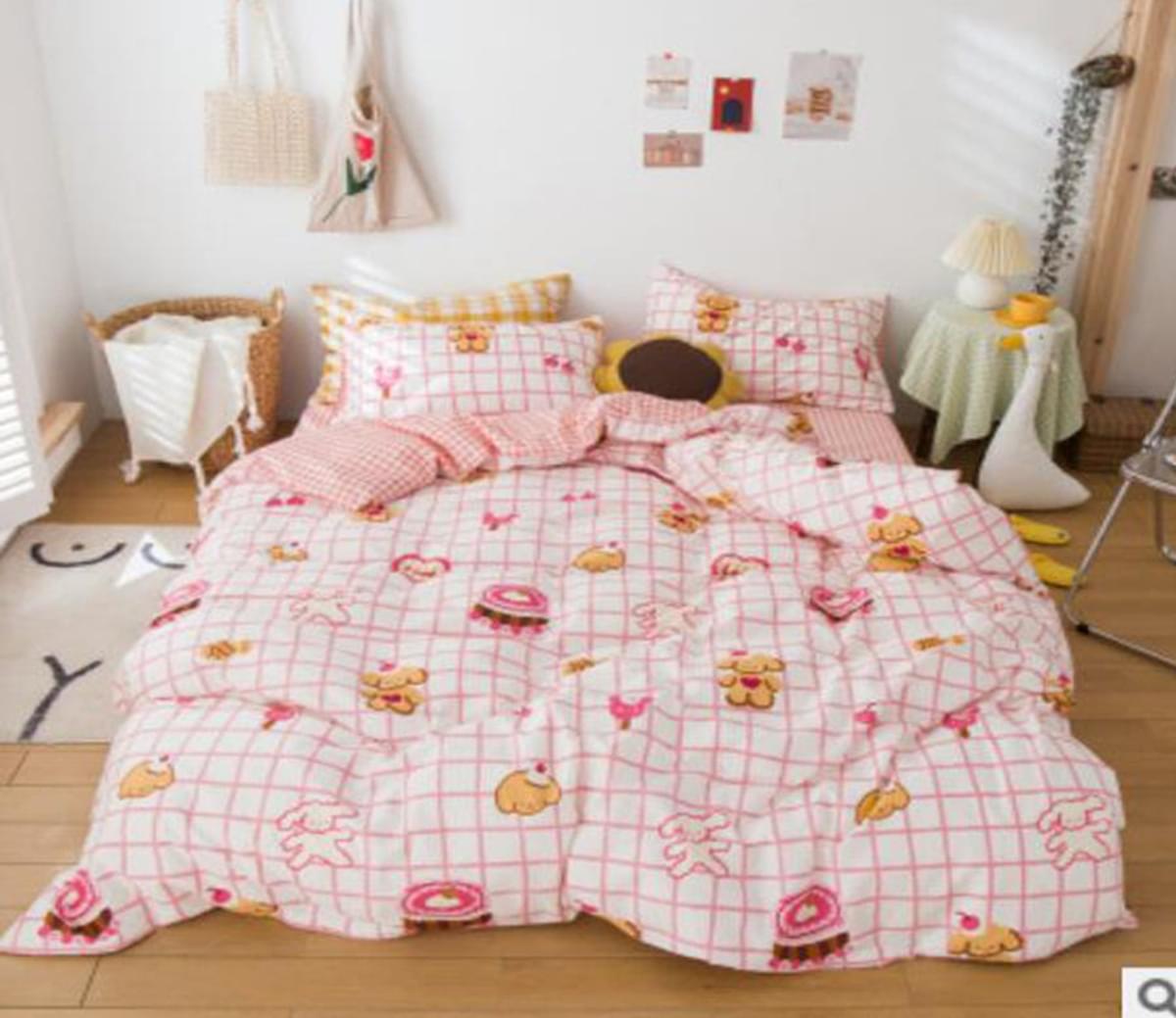 3D Pink Fisht D135 Duvet Cover Bedding Set Quilt Cover Quilt Duvet Cover King Pillowcases Bedding,Queen Double 3 Pcs Full