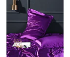 2X Satin Silk Pillow Cases Cushion Cover Pillowcase Home Decor Luxury Bedding - Black