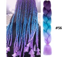 Colored Crochet Hair Extensions Kanekalon Hair Synthetic Braids Jumbo Braiding - #56
