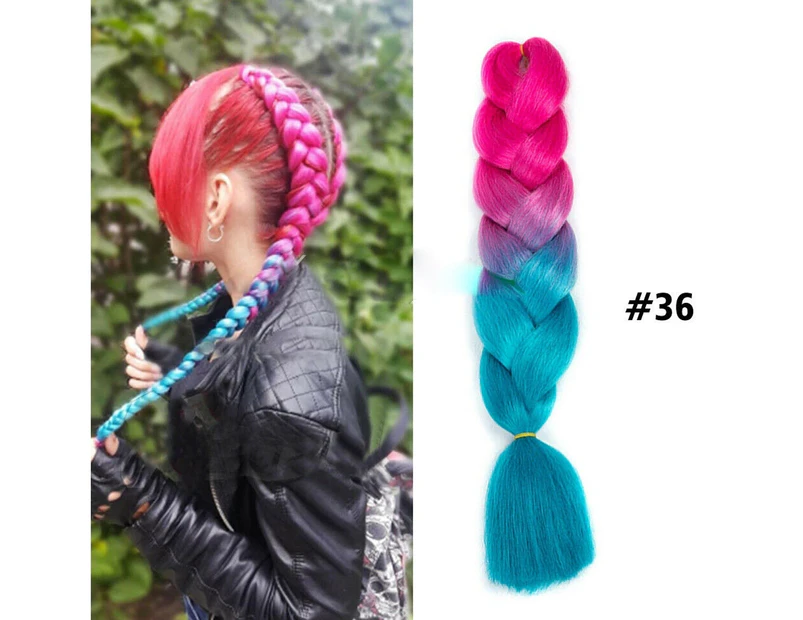 Colored Crochet Hair Extensions Kanekalon Hair Synthetic Braids Jumbo Braiding - #36