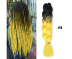 Colored Crochet Hair Extensions Kanekalon Hair Synthetic Braids Jumbo Braiding - #8