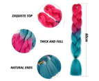Colored Crochet Hair Extensions Kanekalon Hair Synthetic Braids Jumbo Braiding - #37