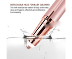 Electric Eyebrow Trimmer Finishing Touch Flawless Brows Hair Remover LED Light - Rose Gold