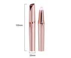 Electric Eyebrow Trimmer Finishing Touch Flawless Brows Hair Remover LED Light - Rose Gold