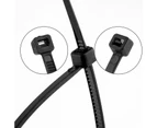 100X Cable Ties Zip Ties Nylon UV Stabilised Bulk Black Cable Tie