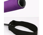 Exercise Pilates Bar Kit with Resistance Band Pilates Stick Toning Bar Portable - Purple