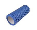 Foam Roller Yoga Grid Trigger Point Massage Pilates Physio Gym Exercise EVA PVC - 33cm Blue