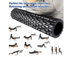 Foam Roller Yoga Grid Trigger Point Massage Pilates Physio Gym Exercise EVA PVC - 60cm Black