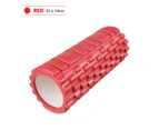 Foam Roller Yoga Grid Trigger Point Massage Pilates Physio Gym Exercise EVA PVC - 60cm Black