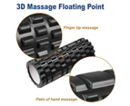 Foam Roller Yoga Grid Trigger Point Massage Pilates Physio Gym Exercise EVA PVC - 33cm Black