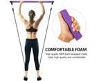 Portable Pilates Stretch Rope Gym Stick Yoga Exercise Bar Pilates Trainer Rope A - Pink