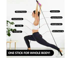 Portable Pilates Stretch Rope Gym Stick Yoga Exercise Bar Pilates Trainer Rope A - Pink