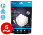 3M P2 Respirator Disposable Face Masks 5-Pack - White