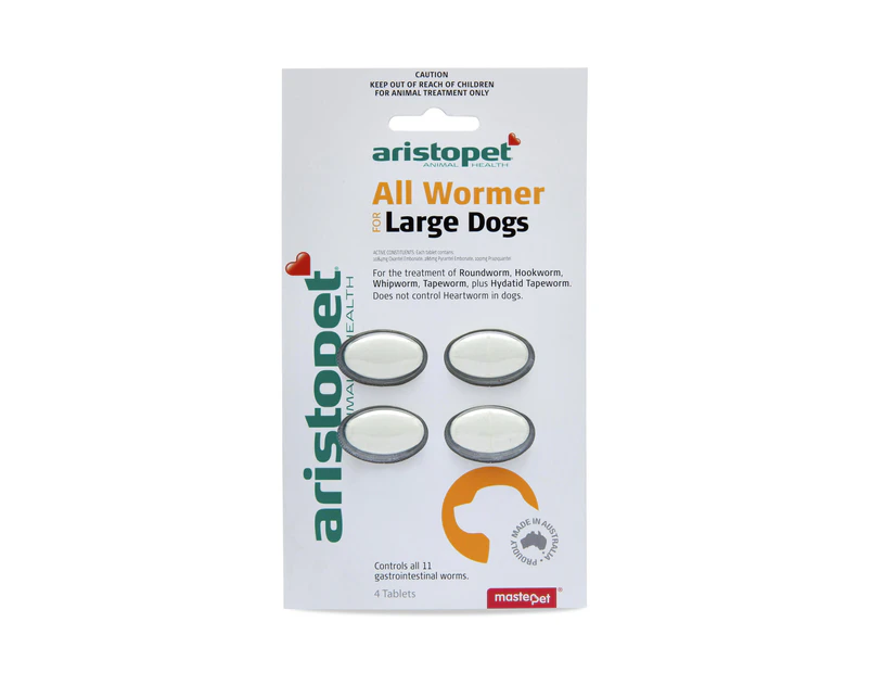 Aristopet Allwormer Tablets for Large Dogs Pack of 4