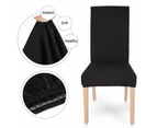 Dining Chair Cover Set Multi-colour - Black-8PCS