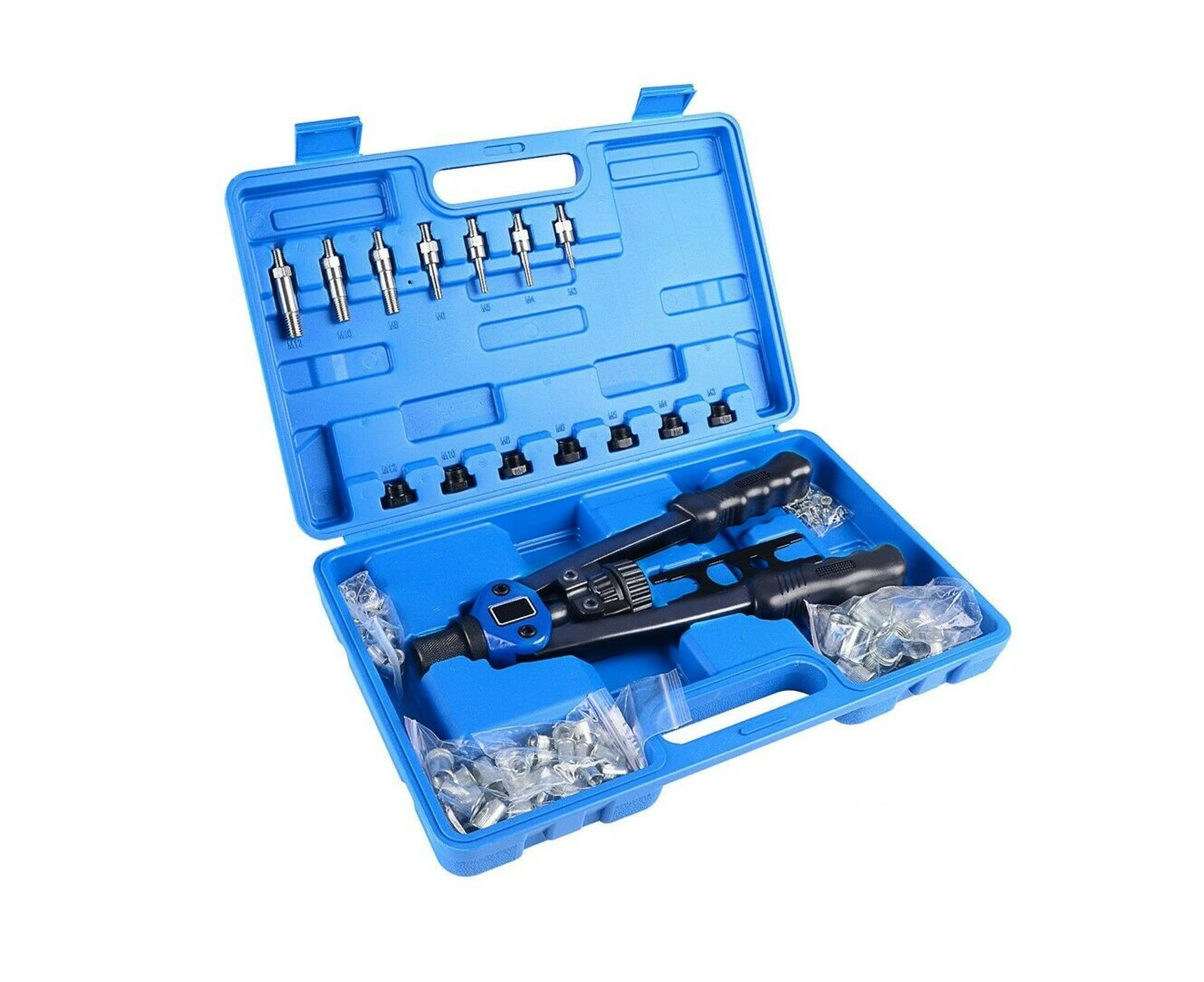 110pcs Set Nutsert Tool Rivet Nut Gun Heavy Duty M3~M12 Rivnut Kit