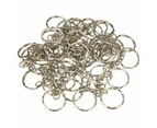 100 Pcs Bulk Split Metal Key Rings Keyring Blanks With Link Chains For DIY Craft