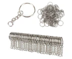 100 Pcs Bulk Split Metal Key Rings Keyring Blanks With Link Chains For DIY Craft