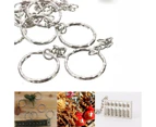 100 Pcs Bulk Split Metal Key Rings Keyring Blanks With Link Chains For DIY Craft