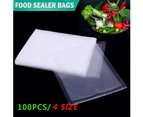 100 X Vacuum Sealer Bags Precut Food Storage Saver Heat Seal Cryovac