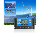 10/20/30A Amp 12V/24V Solar Panel Regulator Charge Controller Battery Dual USB