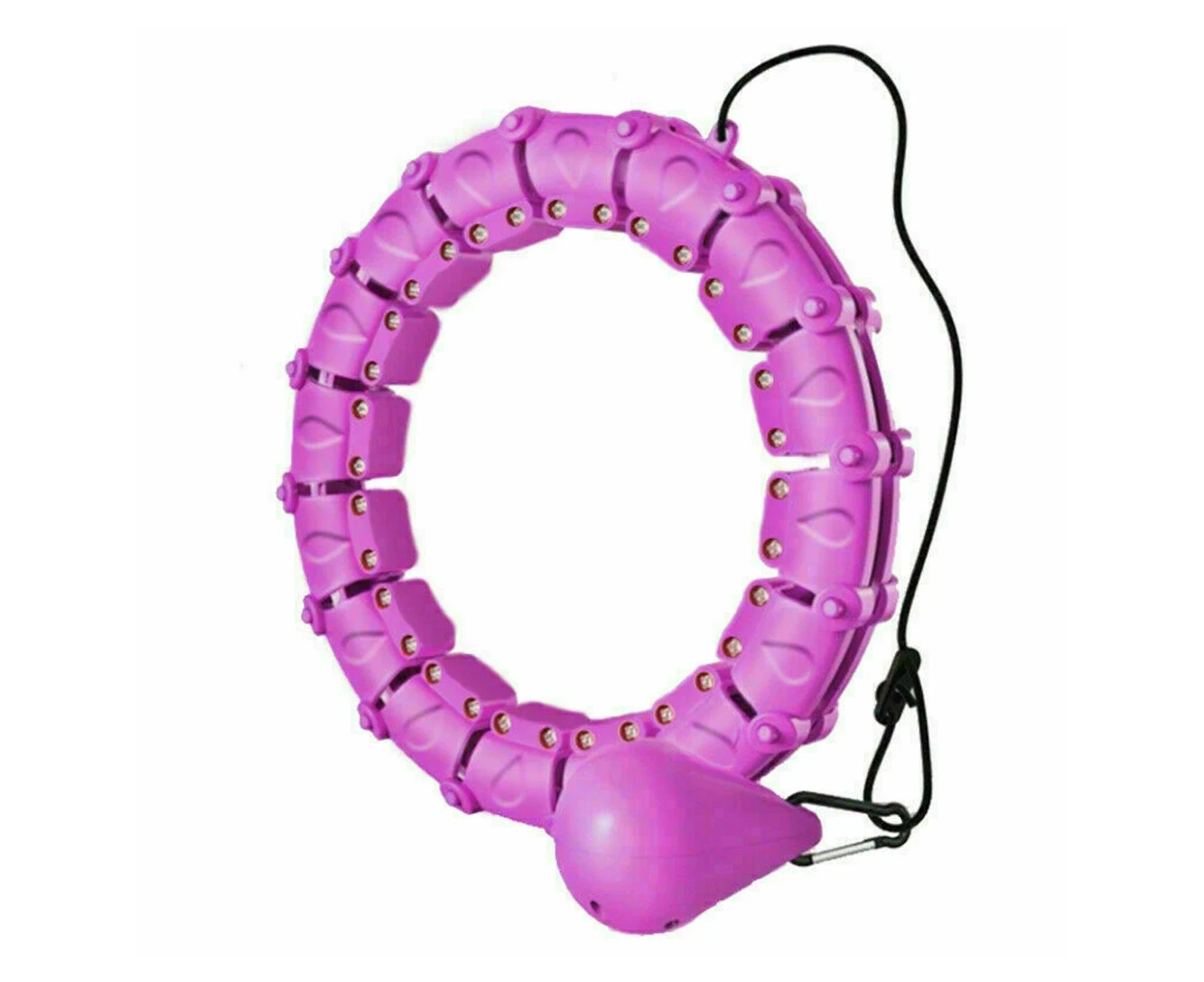 24 Knots Smart Hula Hoop Fitness Detachable Hoops Weight Hoola Hoops - Purple