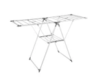 21 Rail Foldable Clothes Airer Folding Hanger Drying Rack Stand White