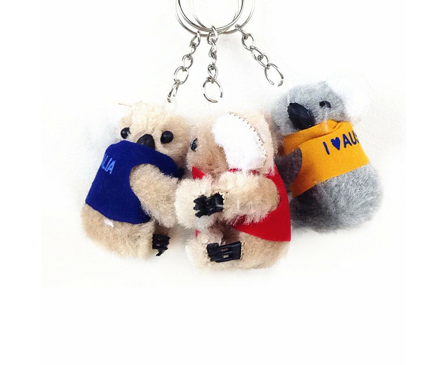 24x I Love Australia Assort Color 5cm Koala Clip On Keyring