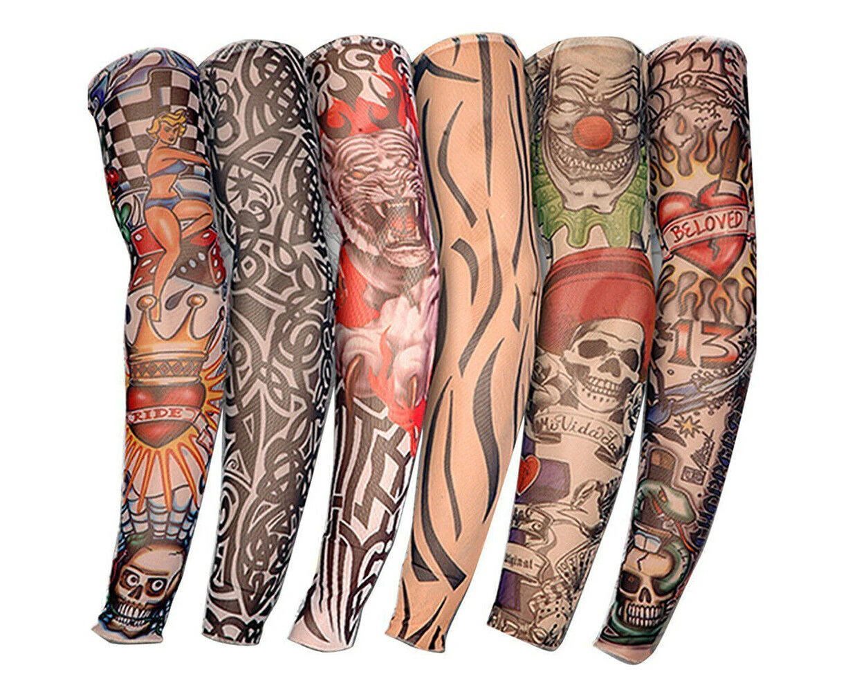 3 Pairs Cooling Sport Arm Sleeves Compression Protection Cover - 6Pcs Colourful