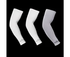 3 Pairs Cooling Sport Arm Sleeves Compression Protection Cover - Black