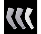 3 Pairs Cooling Sport Arm Sleeves Compression Protection Cover - Black