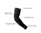 3 Pairs Cooling Sport Arm Sleeves Compression Protection Cover - Black