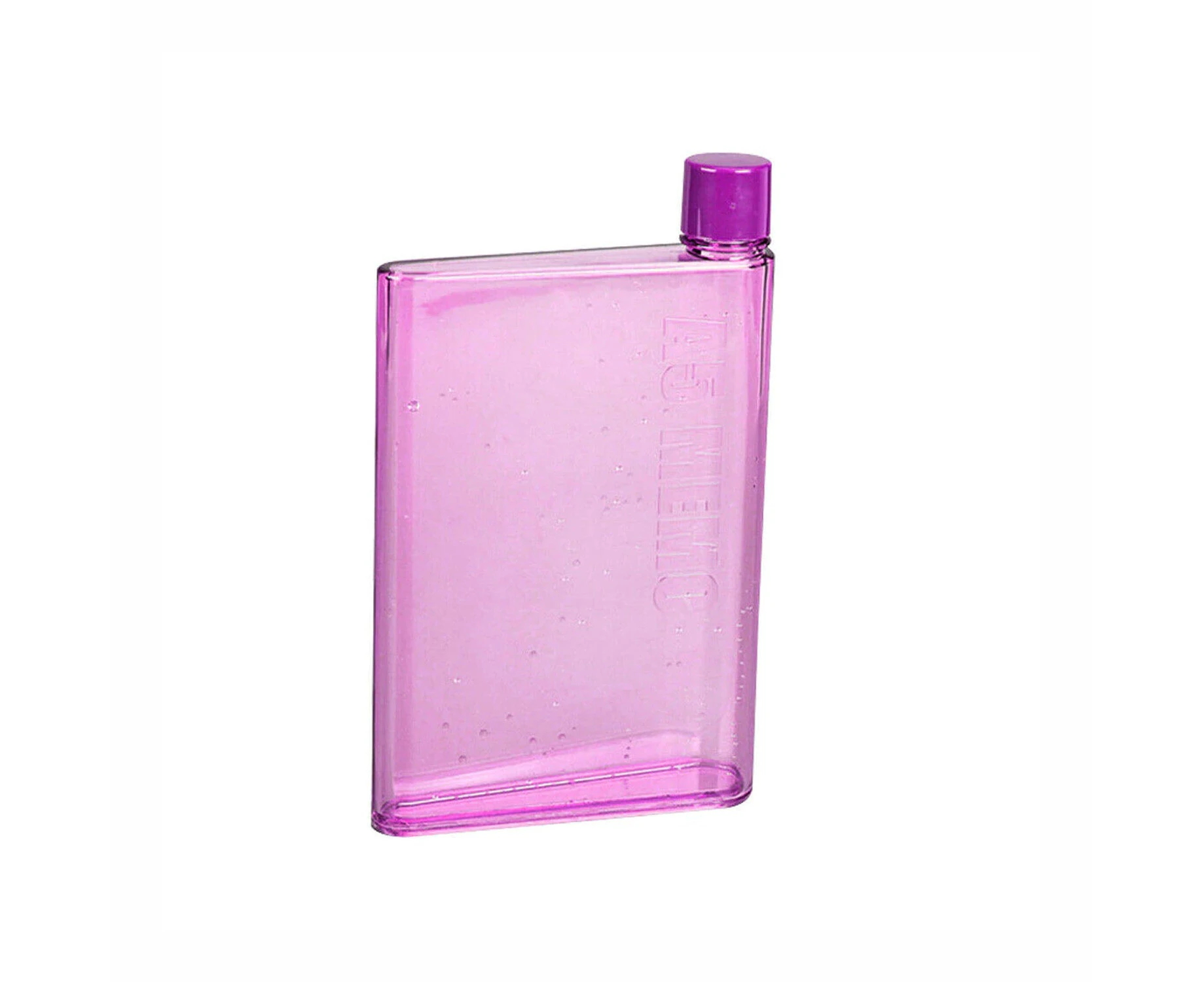 420ml Memobottle Kettle A5 Water Bottle Portable Flat Book Paper Drinks Cup Pad - Pink