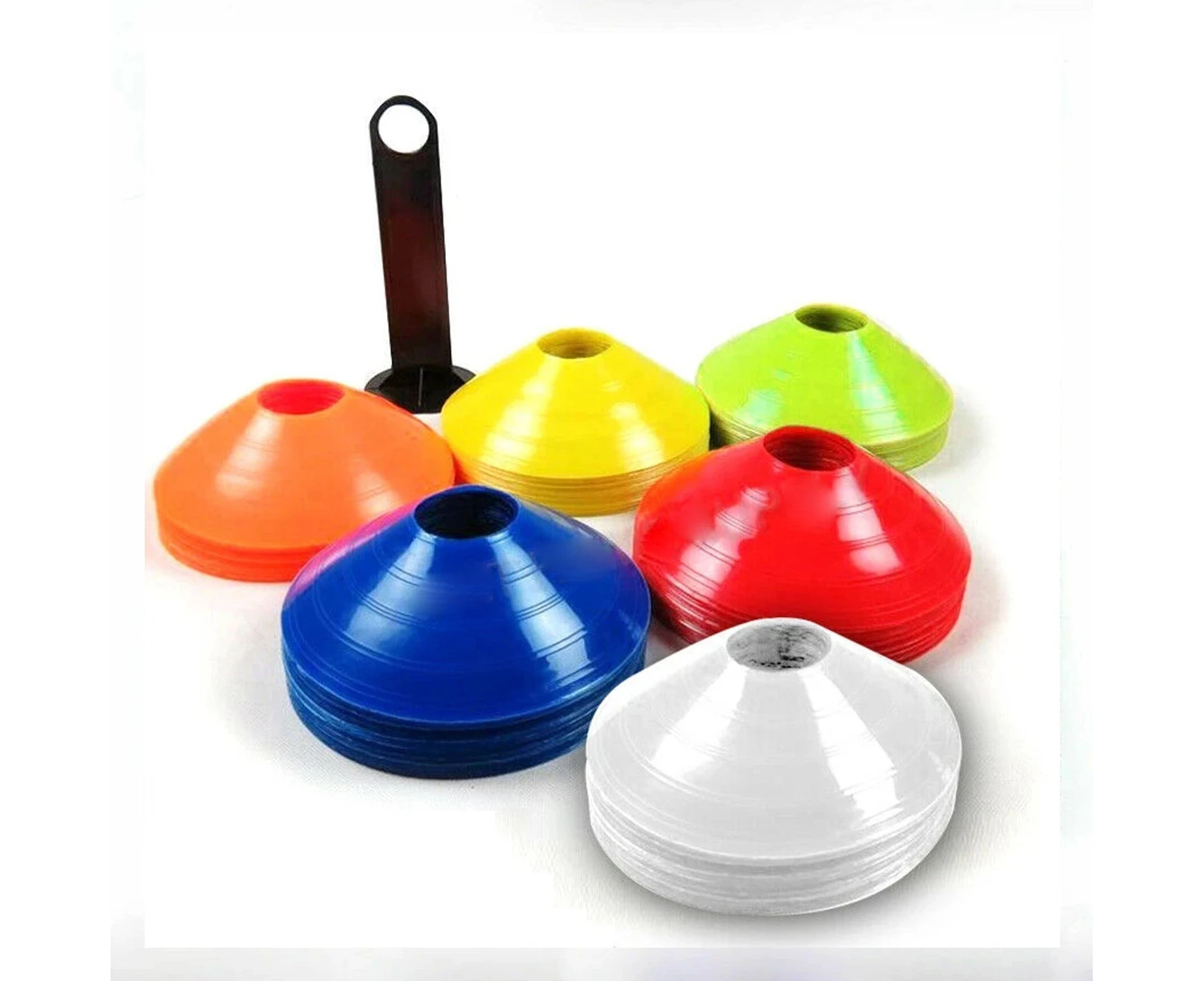 60 Pack Sports Training Discs Markers Cones Soccer AFL Exercise Personal Fitness