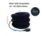 Air Inflatable Pillow Cervical Neck Traction Support Brace - Dark Blue