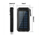 500000mAh Portable Solar Panel 2USB LED External Battery Power Bank Pack Charger - Black and Orange