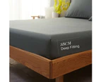 Black 1000TC 4PCS Single/KS/Double/Queen/King Bed Flat Fitted Sheet Set Pillowcase