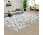 Black Grey Style Pattern Floor Area Abstract Rug Modern Large Carpet