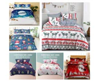 Christmas Ultra Soft Quilt Doona Duvet Cover Set Single Double Queen King Gift - Xmas Party Double