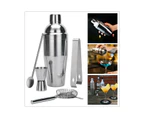 Cocktail Shaker Set Kit Stainless Steel Drink Boston Jigger Mixer Bar 750ml