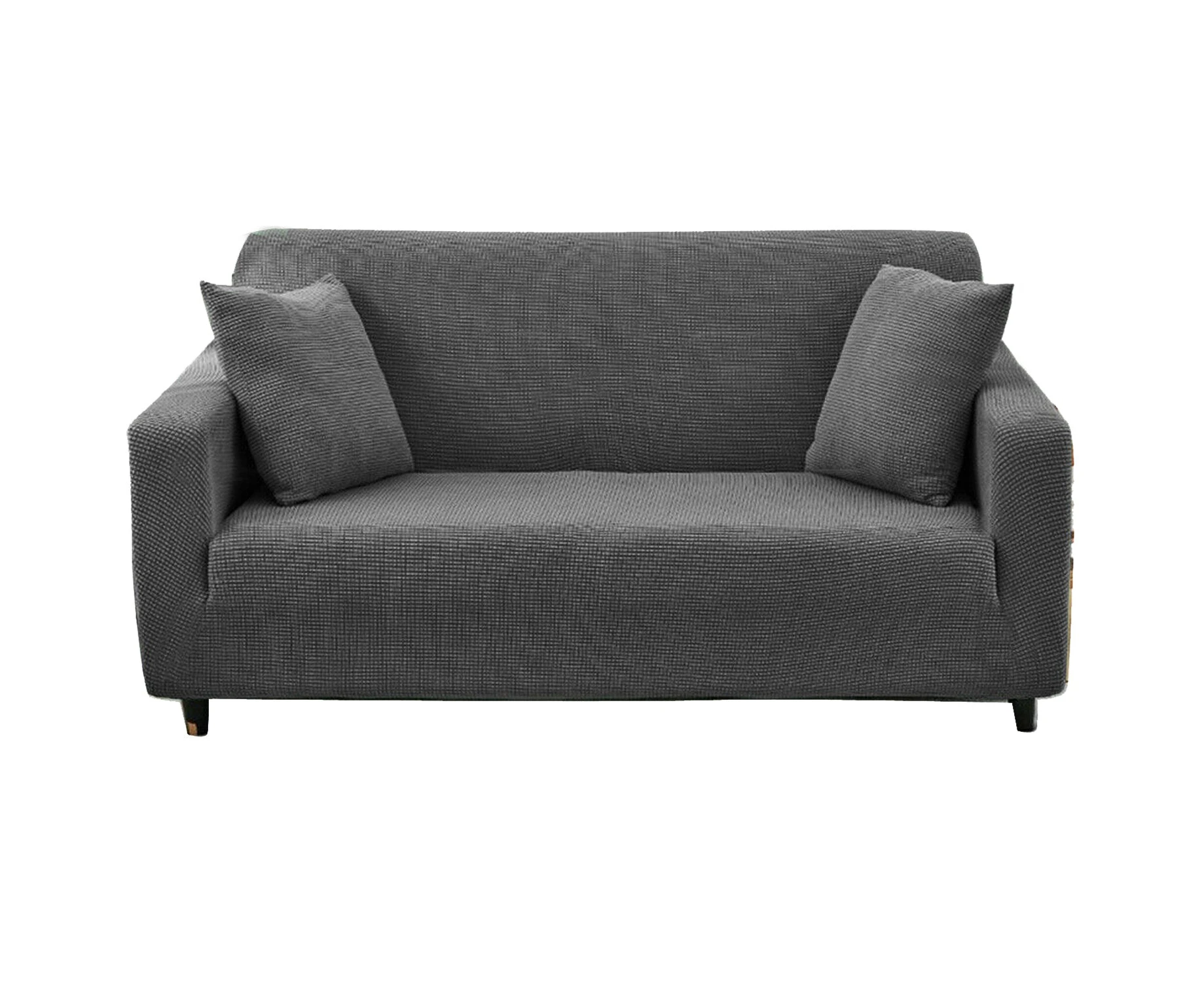 Dark Grey Sofa Cover Couch Lounge Protector Slipcovers 1/2/3/4 Seater Super Stretch Covers