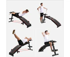 Foldable Adjustable Sit Up Abdominal Bench Ab Exercise Fitness Press Weight Gym