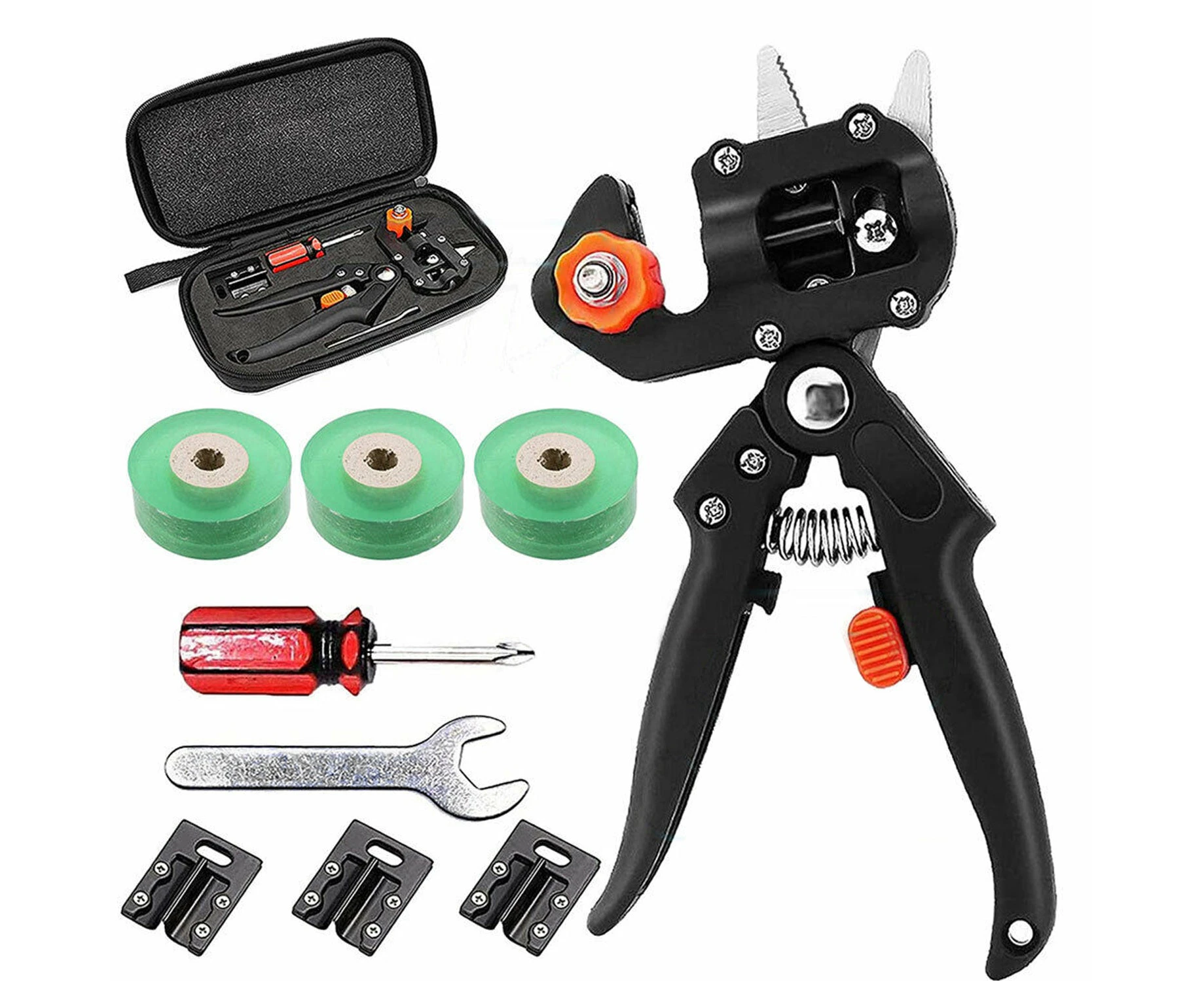 Garden Grafting Fruit Tree Pro Pruning Shears Scissor Cutting Tools Tape Kit