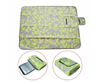 Extra 3-Layers Soft Picnic Blanket Rug Waterproof Folding Mat Camping Beach 2x2m - Floral