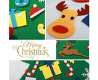 Felt Christmas Tree Set DIY with Removable Ornaments Xmas Hand Craft Decorations - A (Without lamp)
