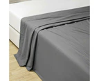 Grey 2000TC Ultra SOFT FLAT & FITTED Sheet Set Queen/King/Super Size