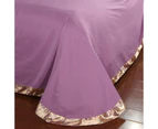 Golden Pink Floral Queen/King Size Doona Duvet Quilt Cover Set Bedding Pillowcases